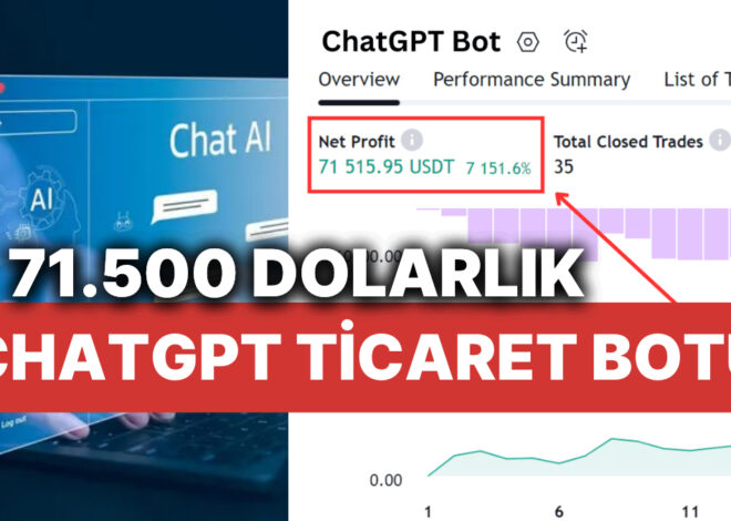 ChatGPT Ticaret Botu Yaptı 71 Bin Dolar Kazandığını İddia Etti! Peki ChatGPT Ticaret Botu Nasıl Yapılır?